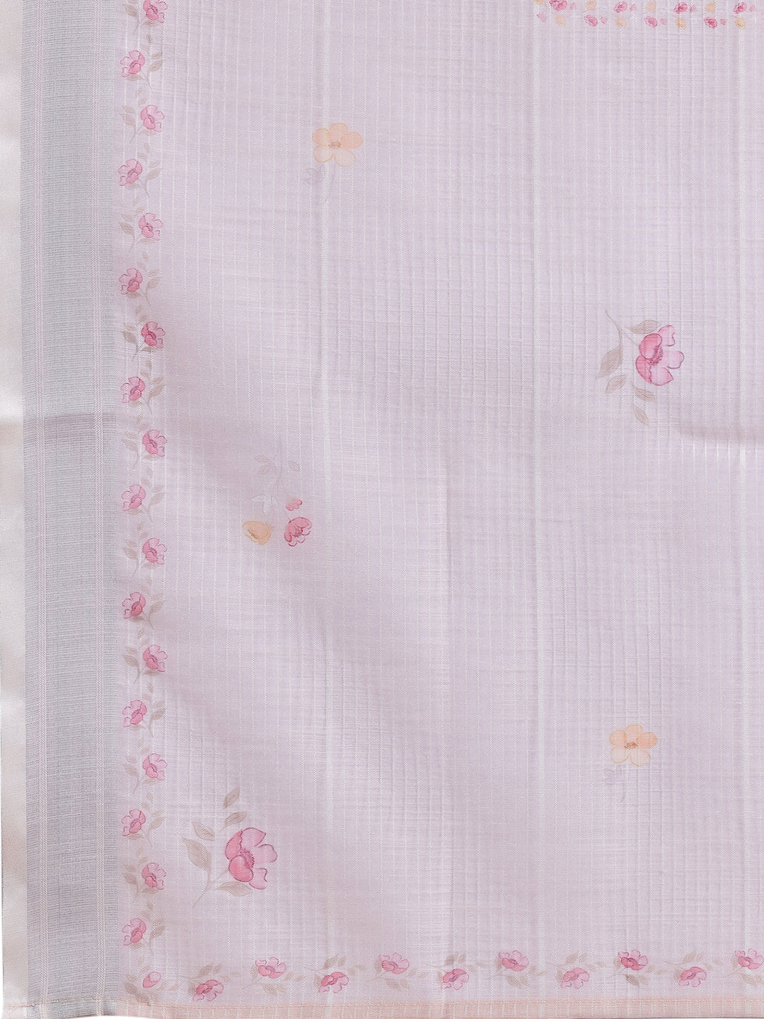 Peach Printed Cotton Straight Suit With Dupatta