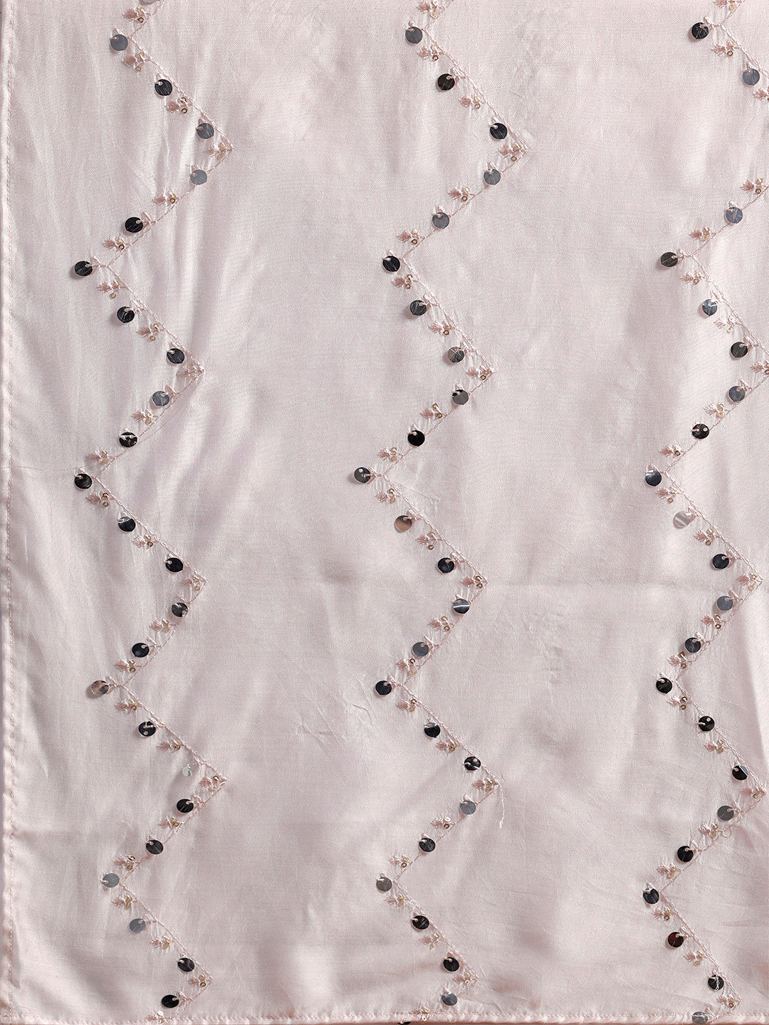 Light Pink Yoke Design Silk Blend Straight Suit With Dupatta