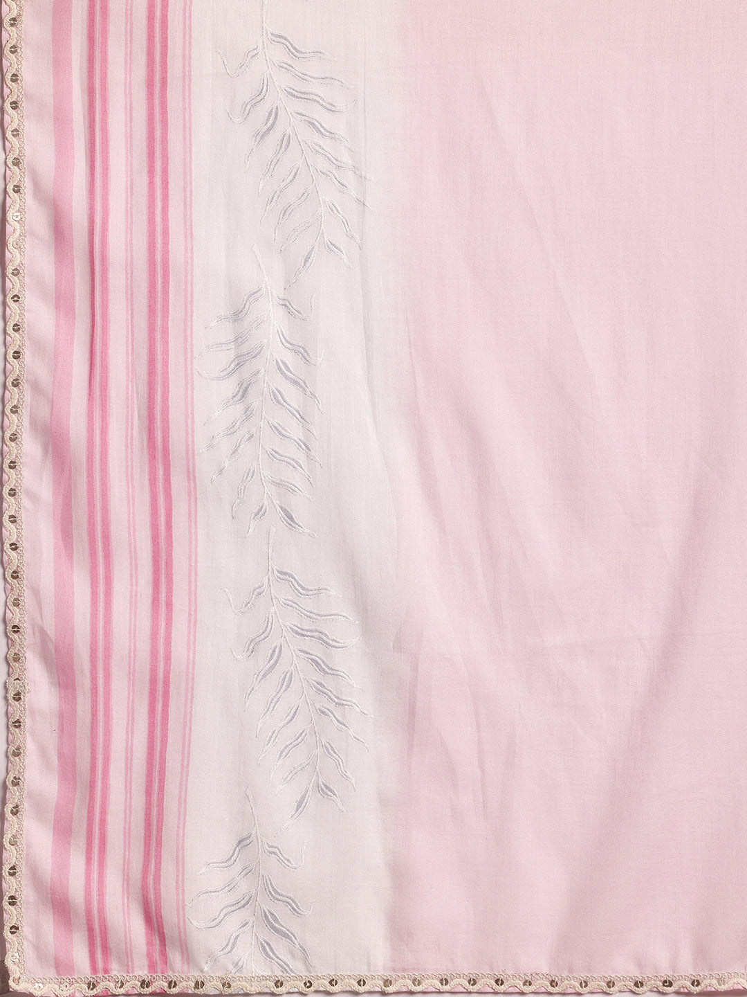 Pink Printed Cotton Straight Suit With Dupatta