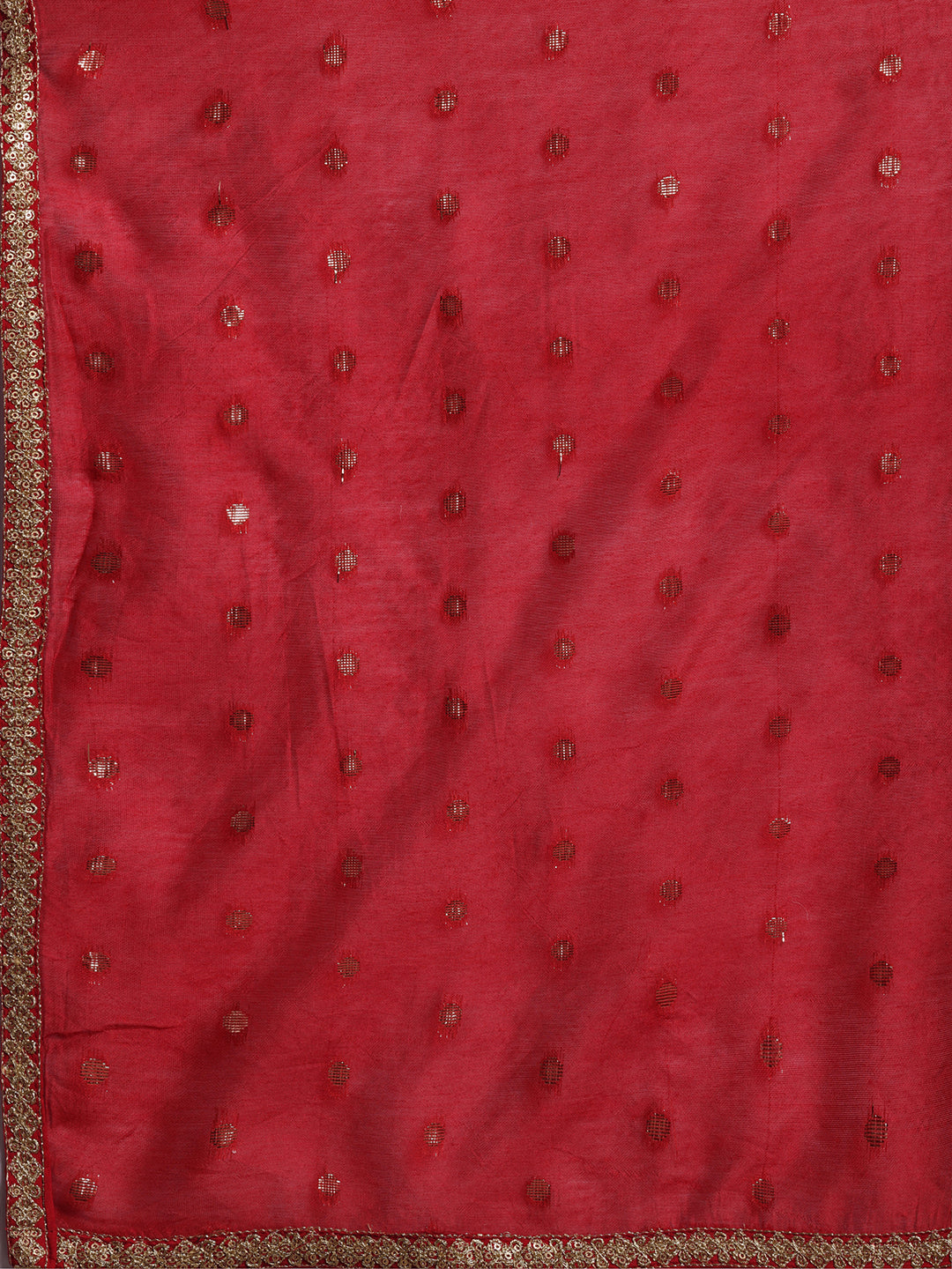 Maroon Self Design Silk Blend Straight Suit With Dupatta