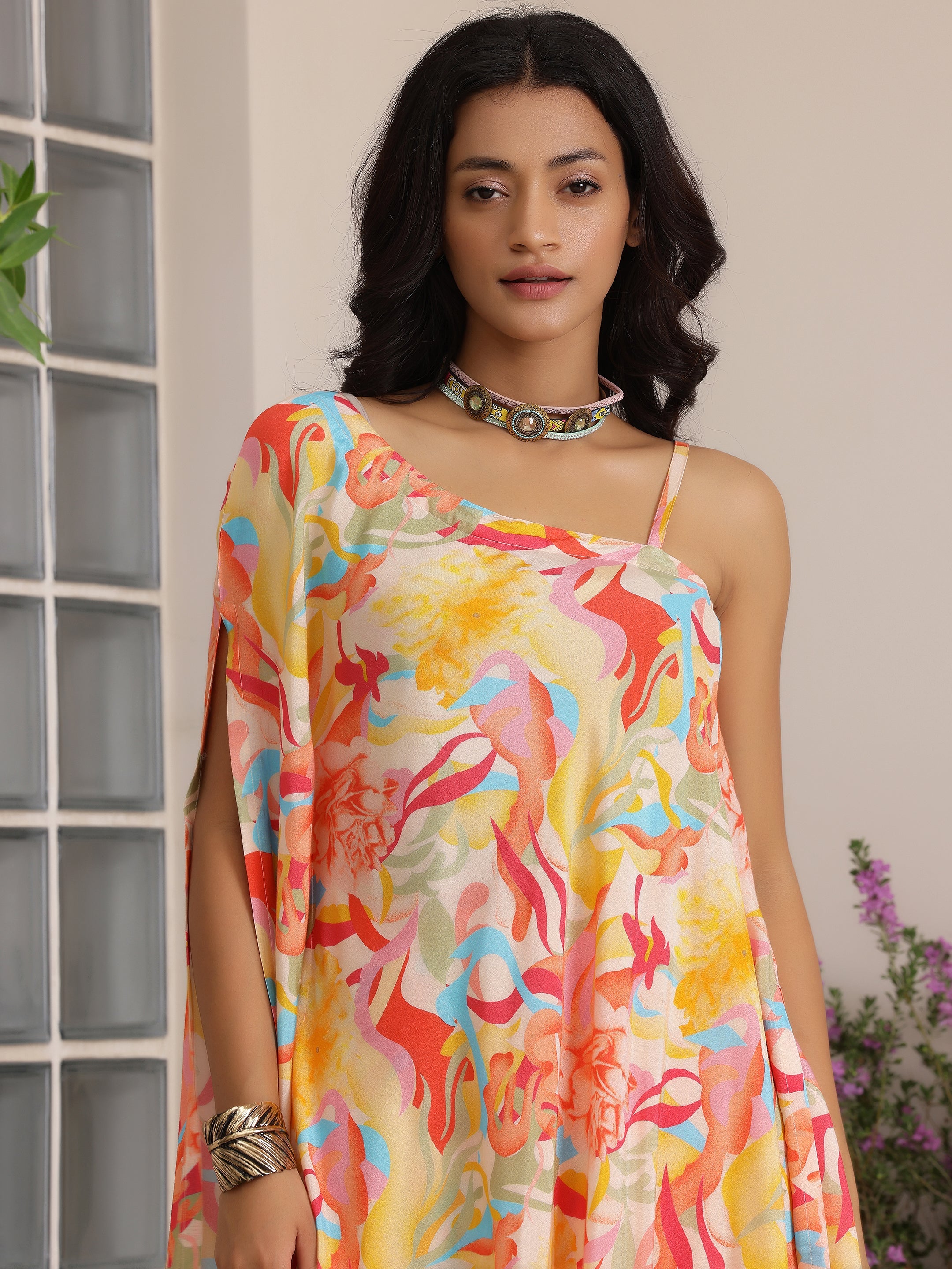 Multi Printed Silk Blend Co-Ords