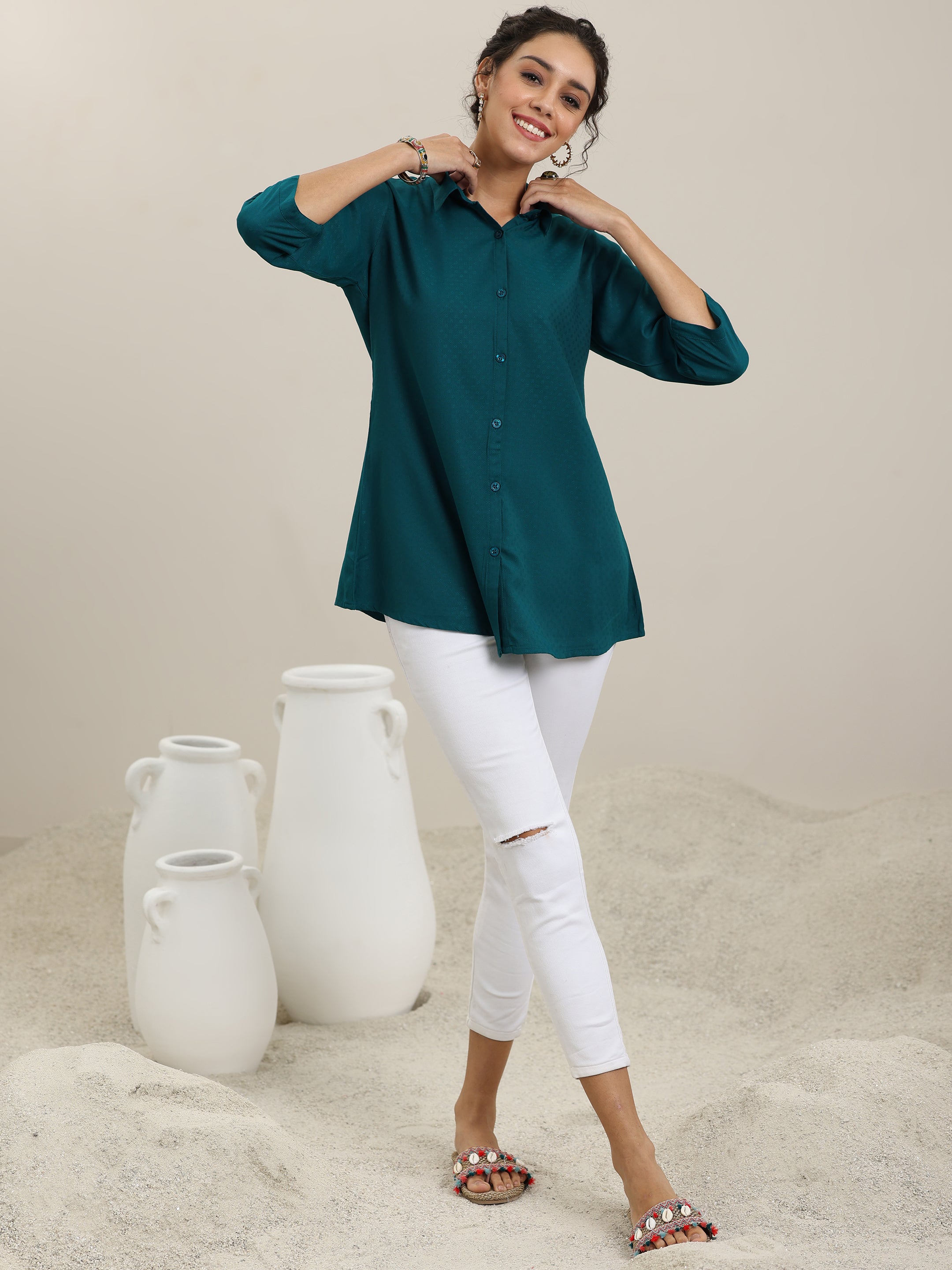 Rama Self Design Rayon Tunic