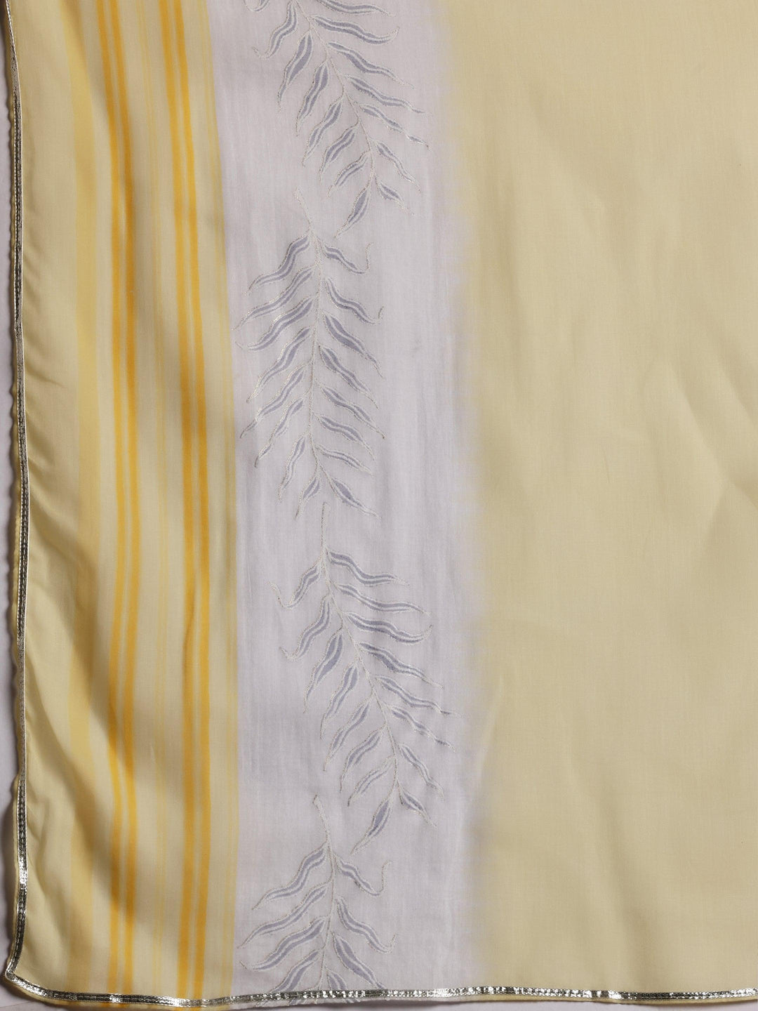 Seher Yellow Printed Cotton A-Line Kurta With Palazzos & Dupatta - ShopLibas