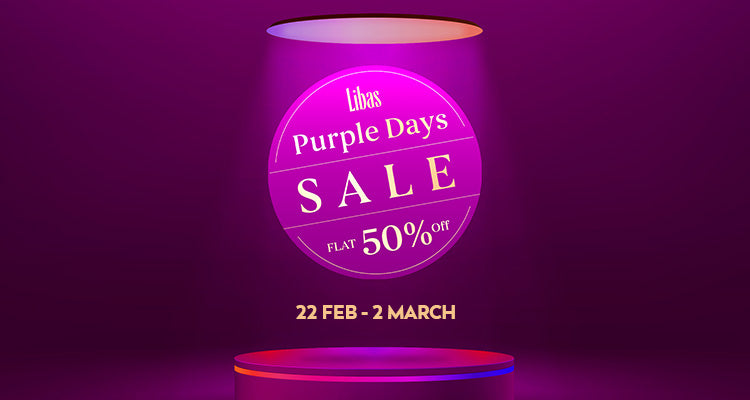 Purple Days Sale - Flat 50% Off