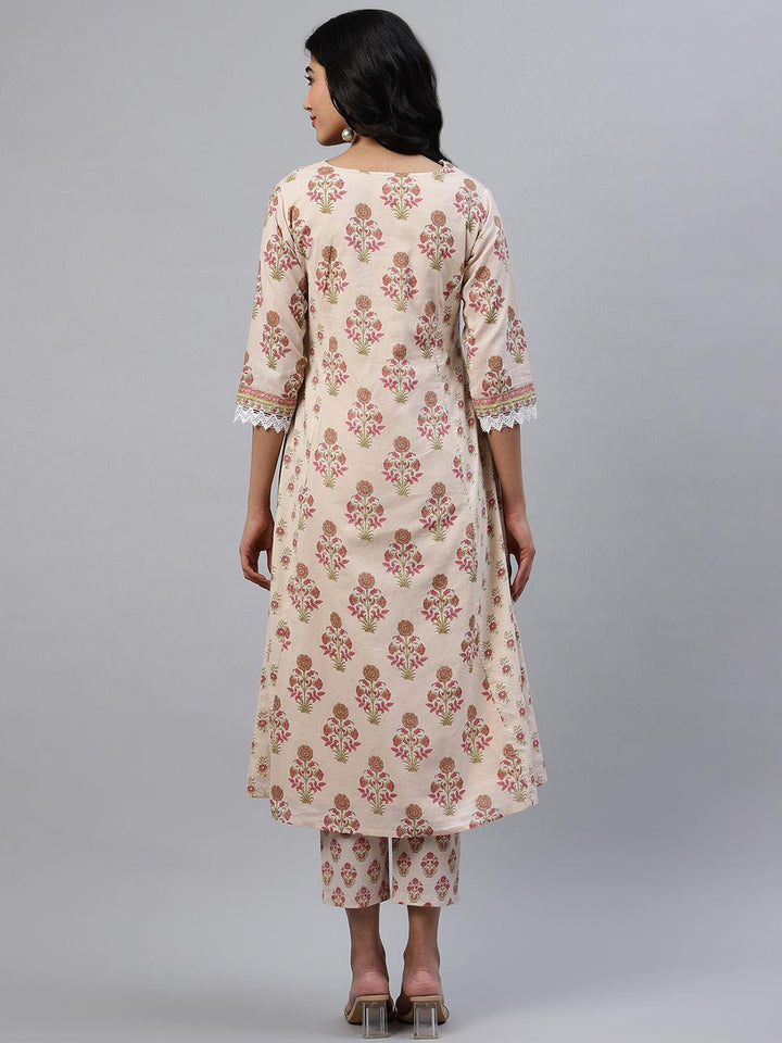 Multicoloured Printed Cotton Kurta - ShopLibas