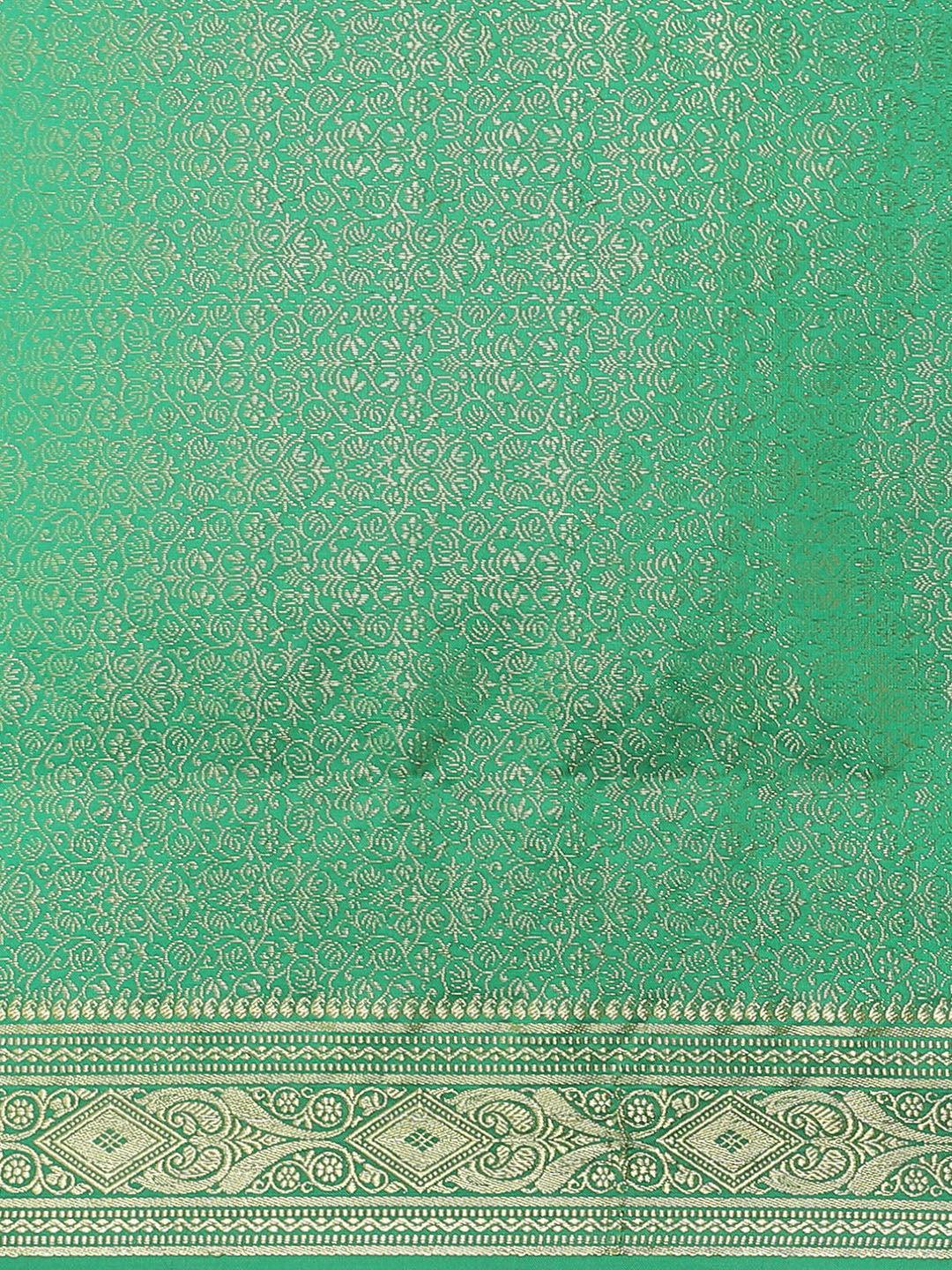 Green Woven Design Brocade Saree