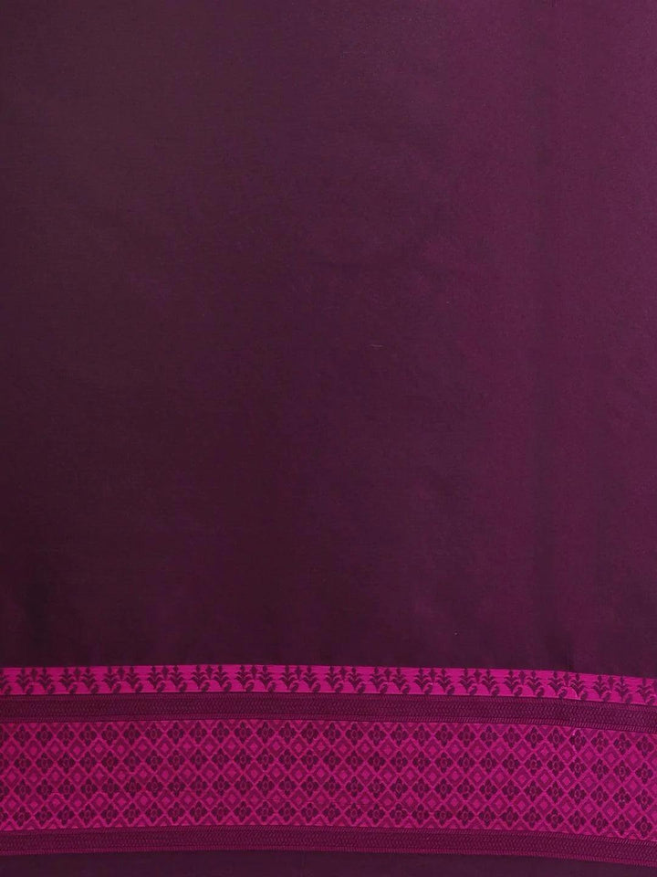 Purple Woven Design Silk Saree - ShopLibas