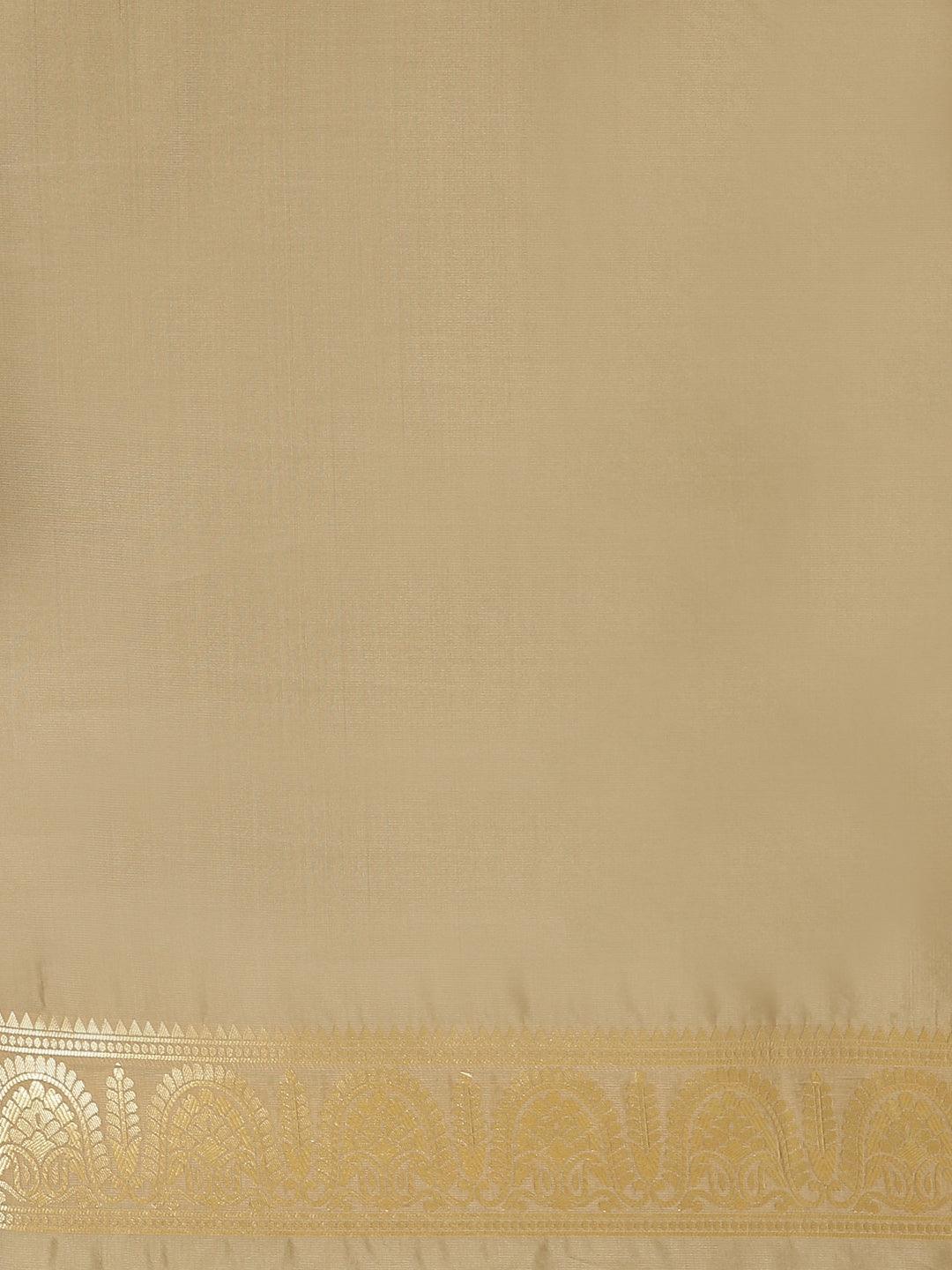 Golden Woven Design Brocade Saree - ShopLibas