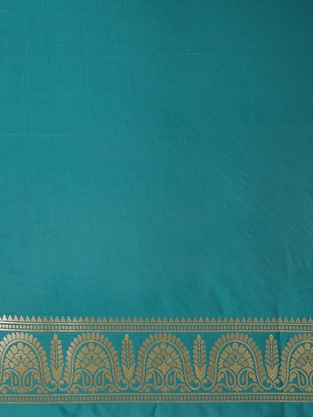 Green Woven Design Brocade Saree