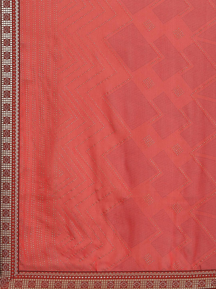 Maroon Printed Georgette Saree - ShopLibas