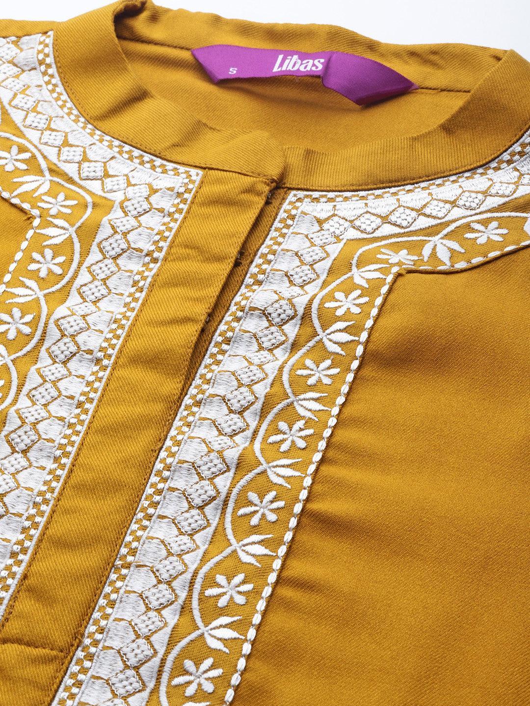 Yellow Solid Pashmina Wool Kurta Set