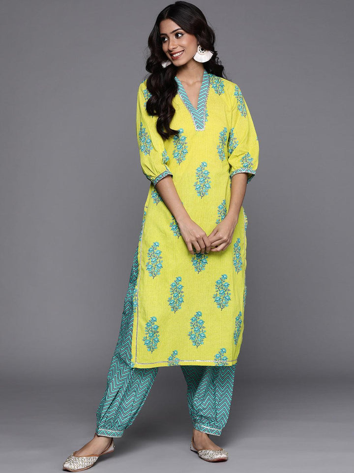 Green Striped Cotton Kurta - ShopLibas