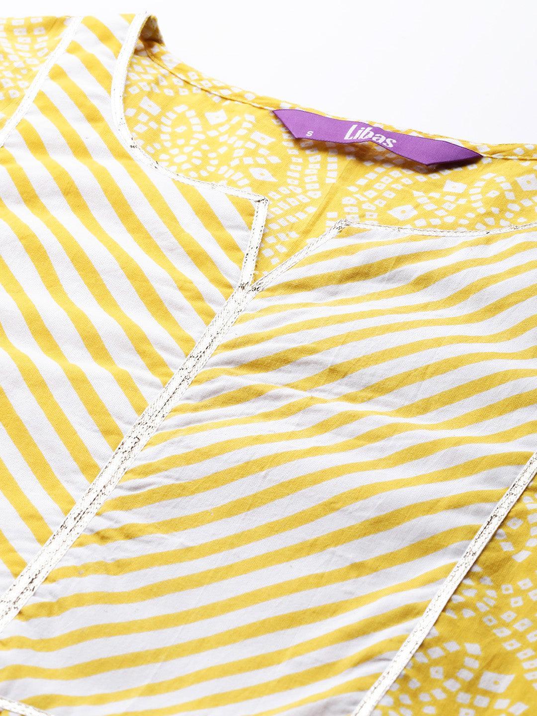 Yellow Printed Cotton Dress