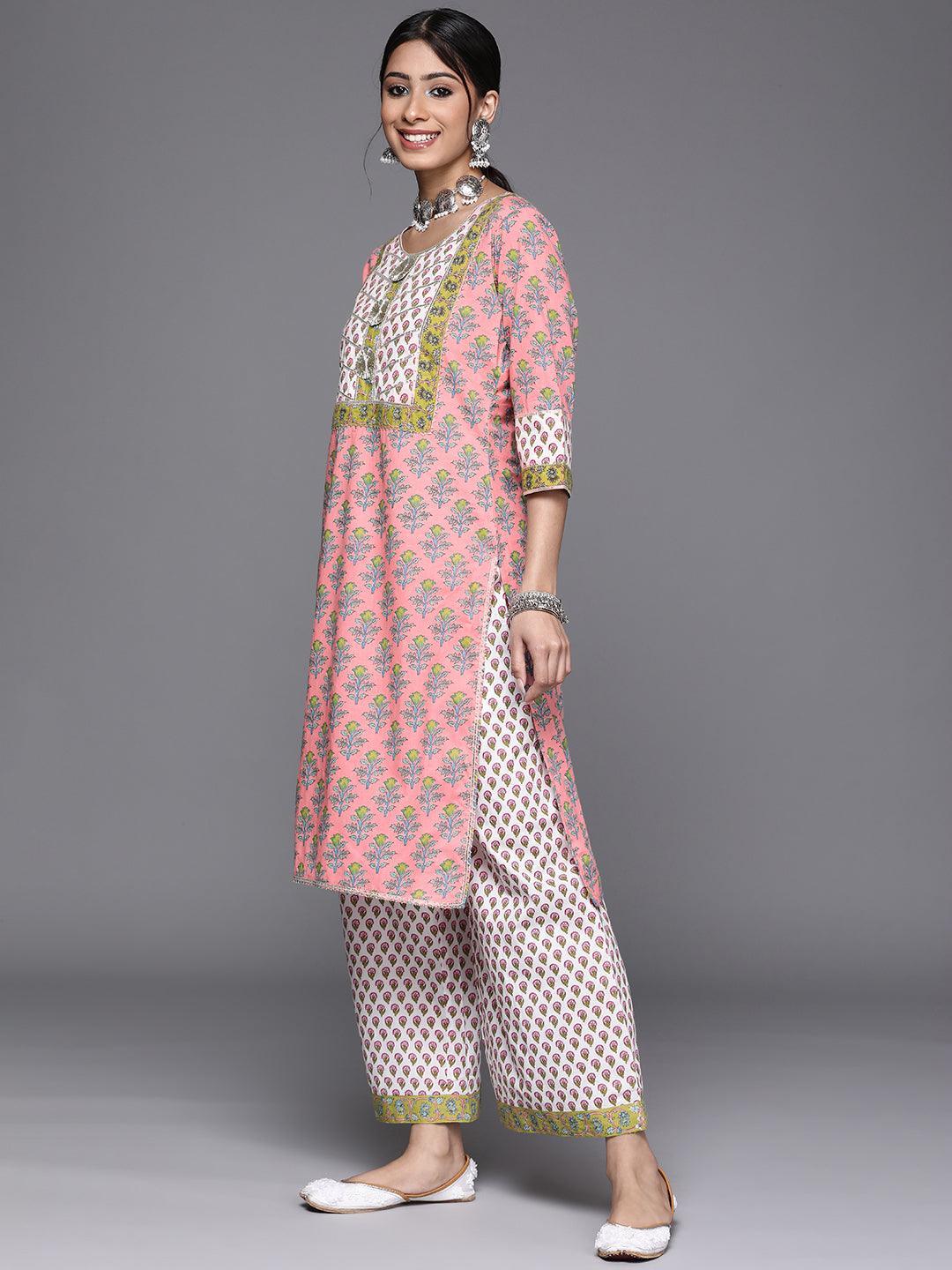 Pink Yoke Design Cotton Kurta - ShopLibas