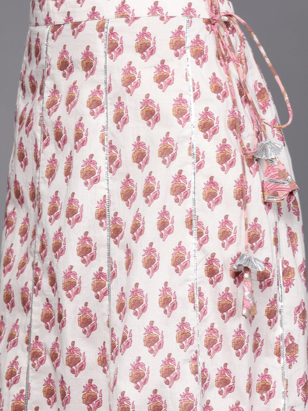 Pink Printed Cotton Suit Set - ShopLibas