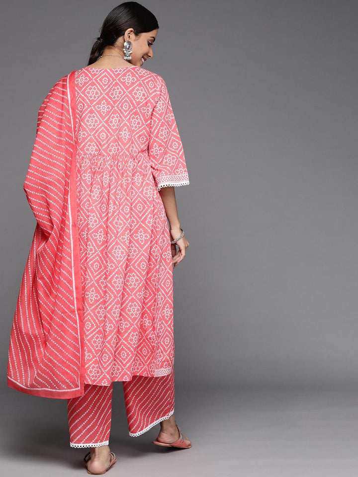 Coral Printed Cotton Suit Set - ShopLibas