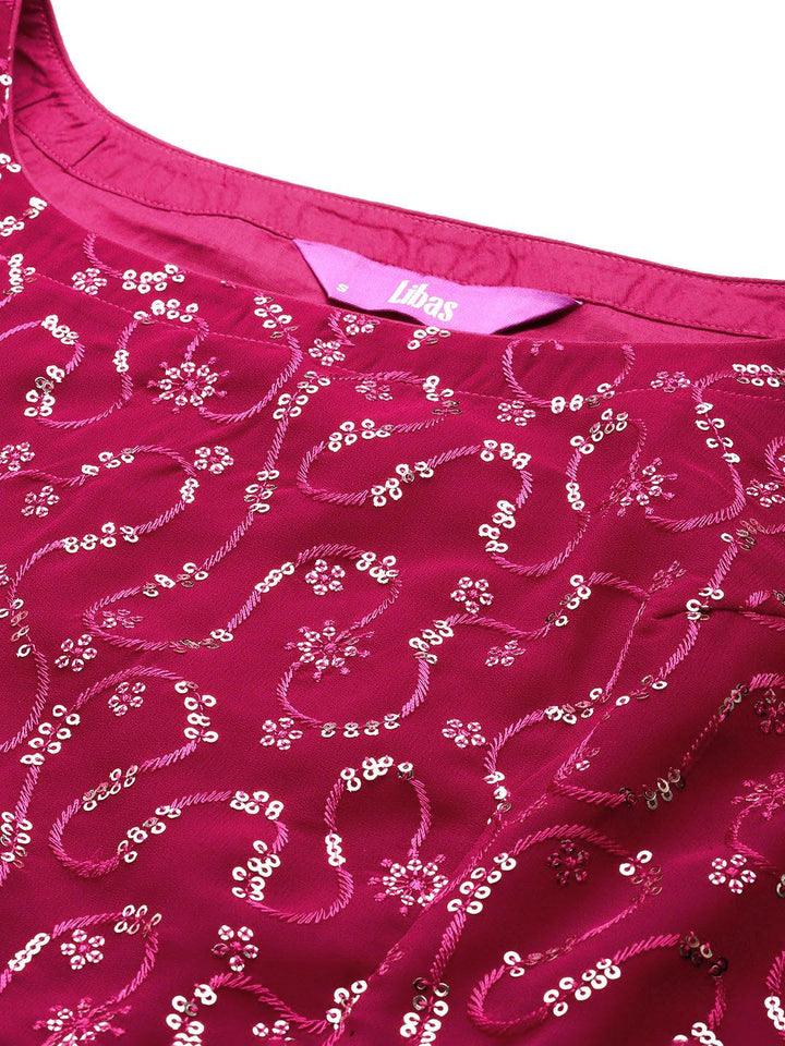 Pink Embroidered Georgette Lehenga Set - ShopLibas