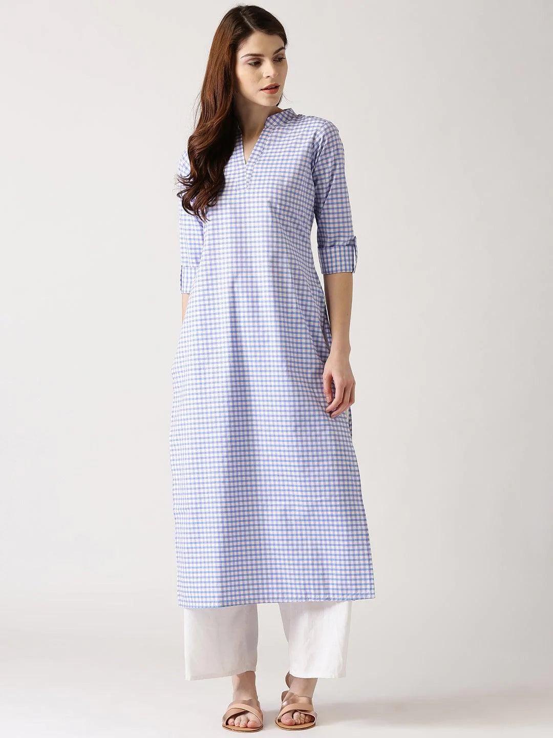 Multicolored Solid Cotton Kurta