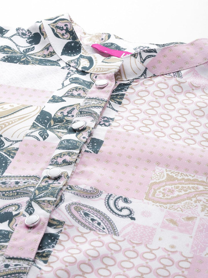 Pink Printed Rayon Co-Ords - ShopLibas