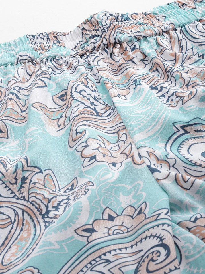 Blue Printed Rayon Co-Ords - ShopLibas