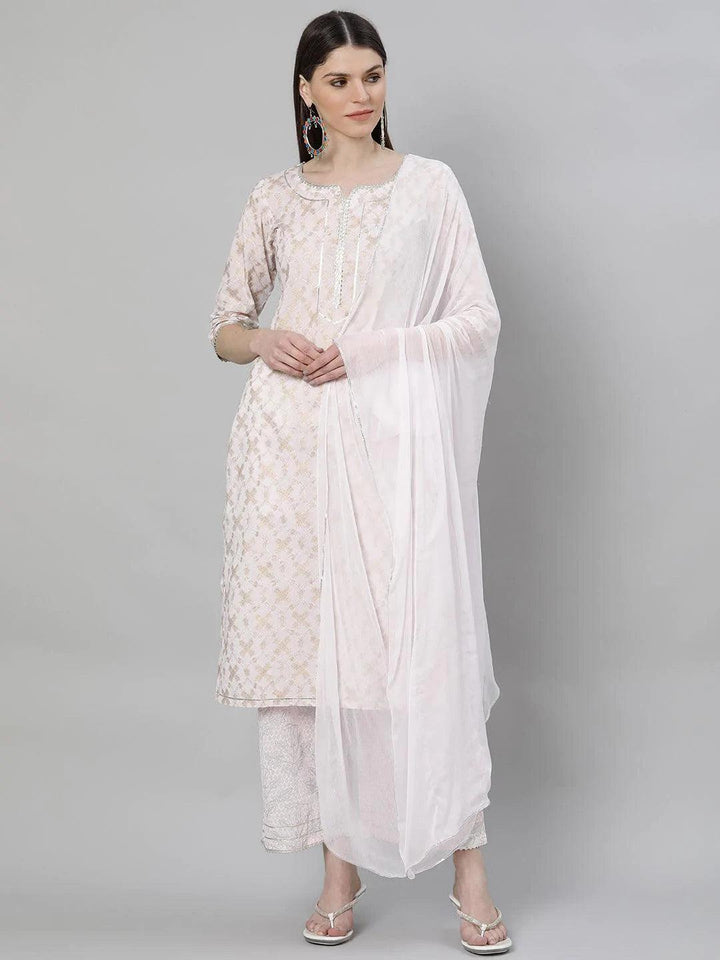 Pink Printed Cotton Suit Set - ShopLibas