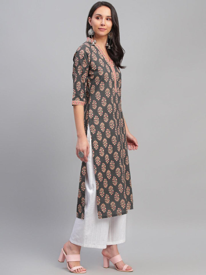 Multicoloured Printed Cotton Kurta - ShopLibas