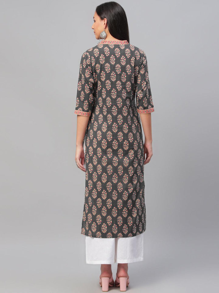 Multicoloured Printed Cotton Kurta - ShopLibas