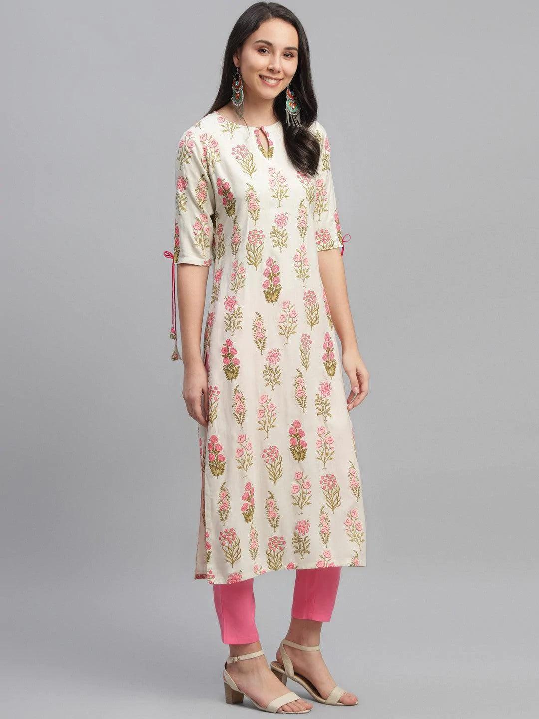 Multicoloured Printed Rayon Kurta - ShopLibas