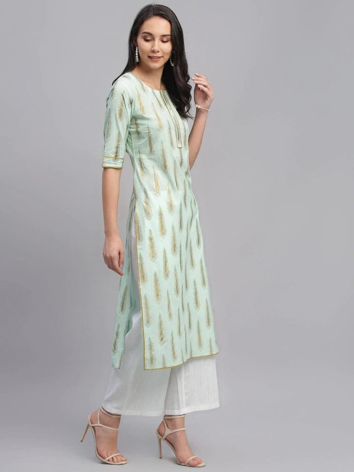 Multicoloured Printed Cotton Kurta - ShopLibas