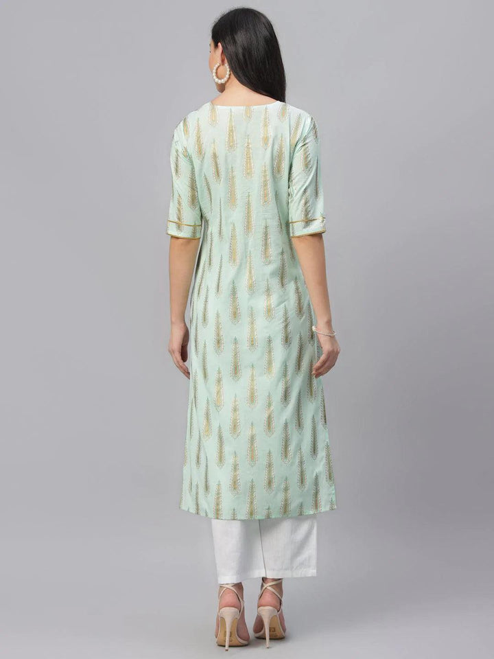 Multicoloured Printed Cotton Kurta - ShopLibas