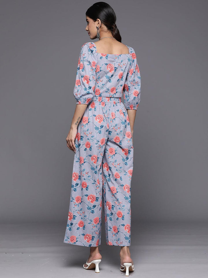 Blue Printed Cotton Co-Ords - ShopLibas