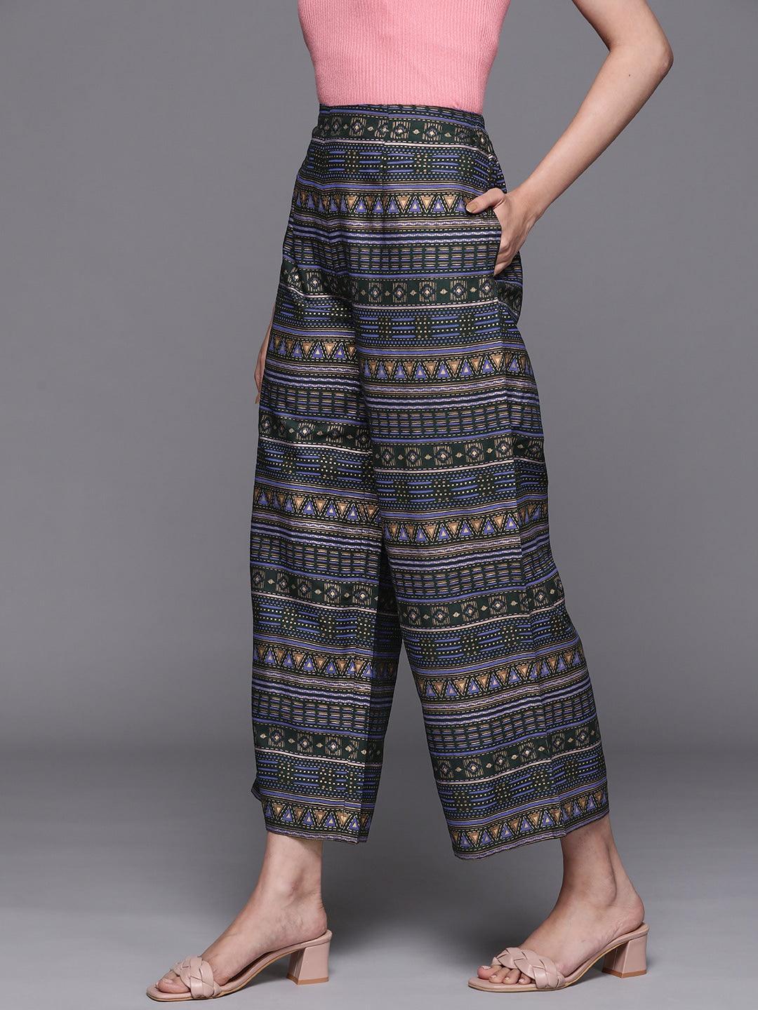 Multicoloured Printed Rayon Palazzos