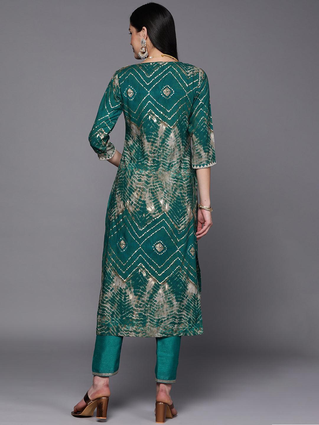 Green Yoke Design Rayon Straight Kurta - ShopLibas