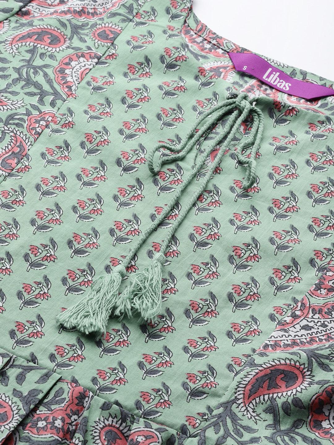 Green Yoke Design Cotton Kurta