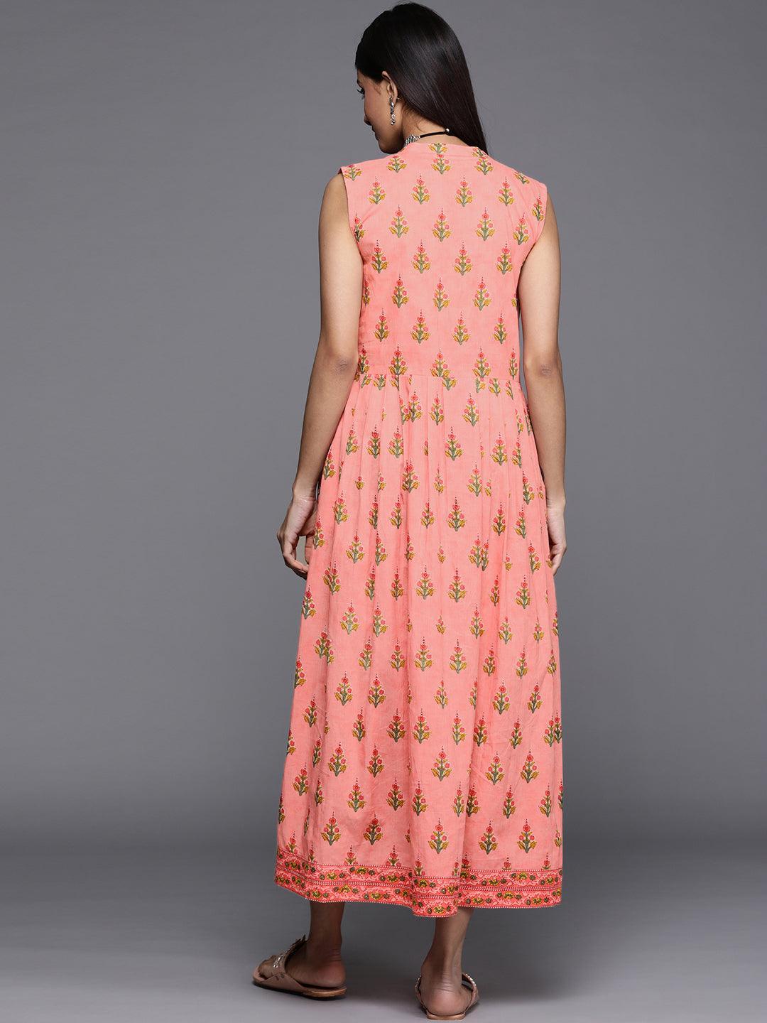 Pink Printed Cotton Dress