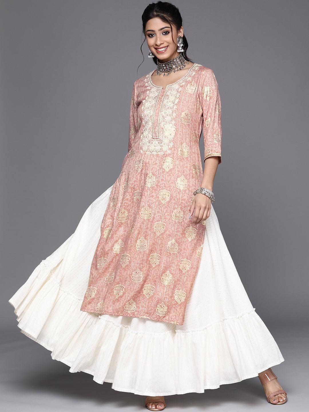 Pink Yoke Design Rayon Kurta