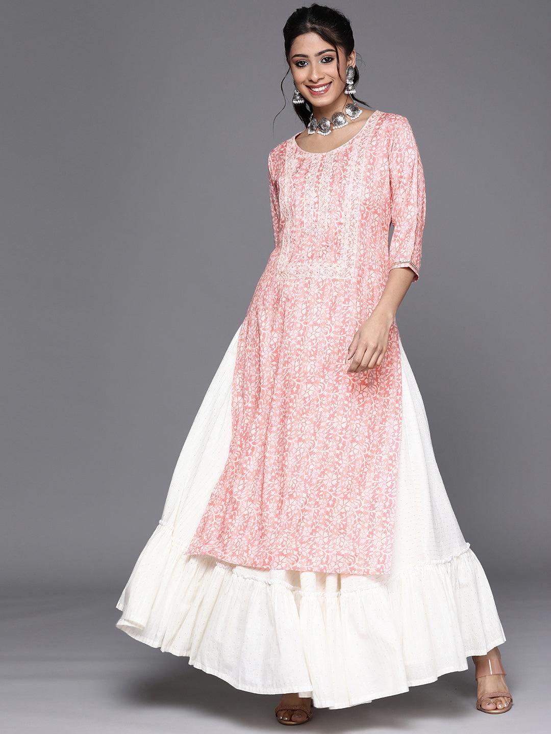 Pink Yoke Design Rayon Kurta