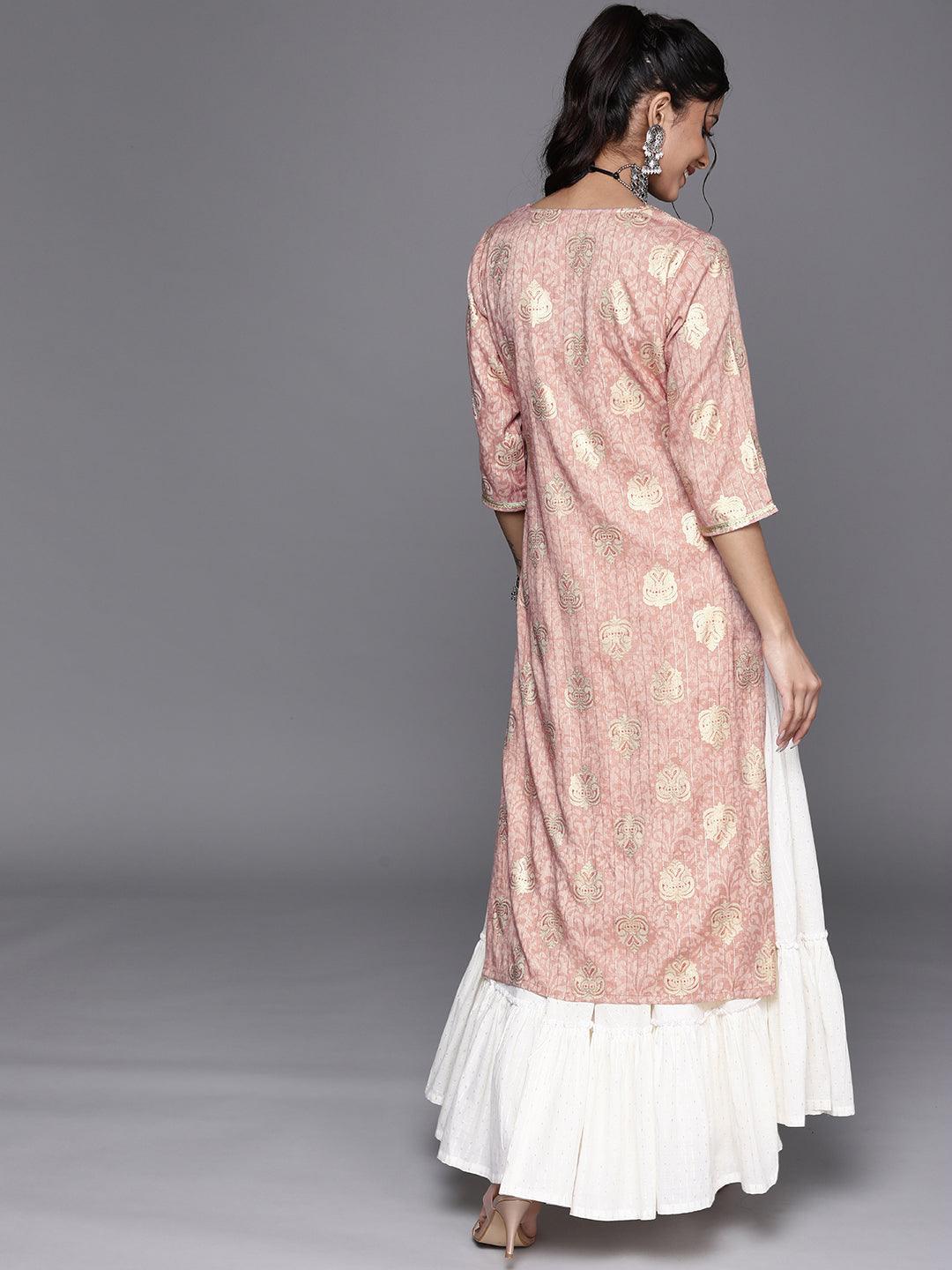 Pink Yoke Design Rayon Kurta