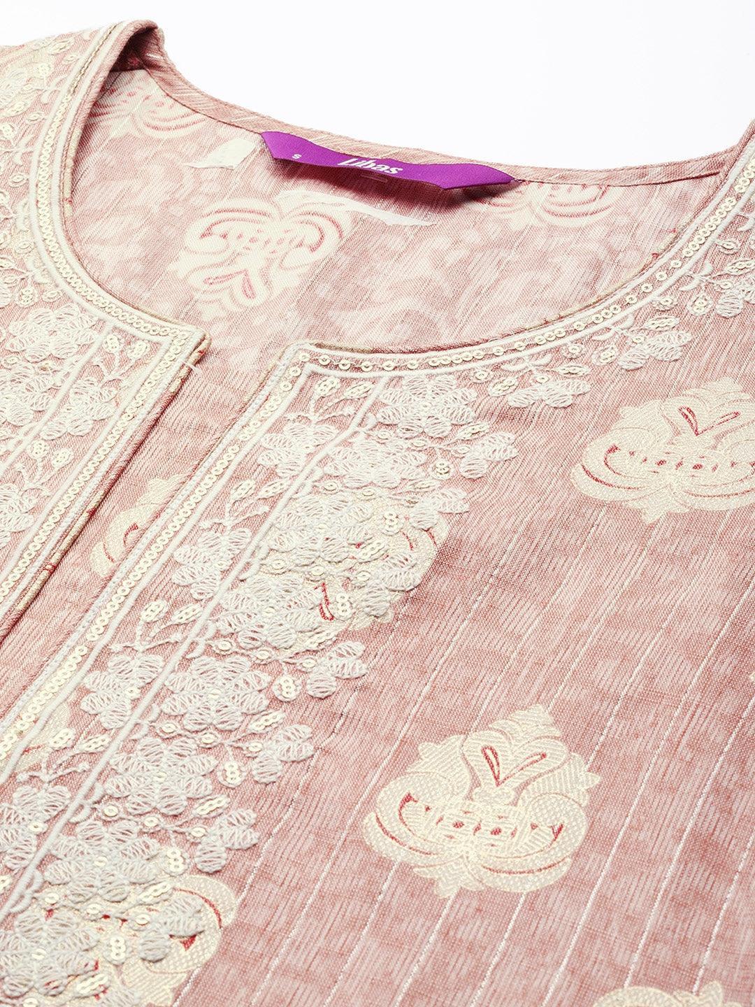 Pink Yoke Design Rayon Kurta