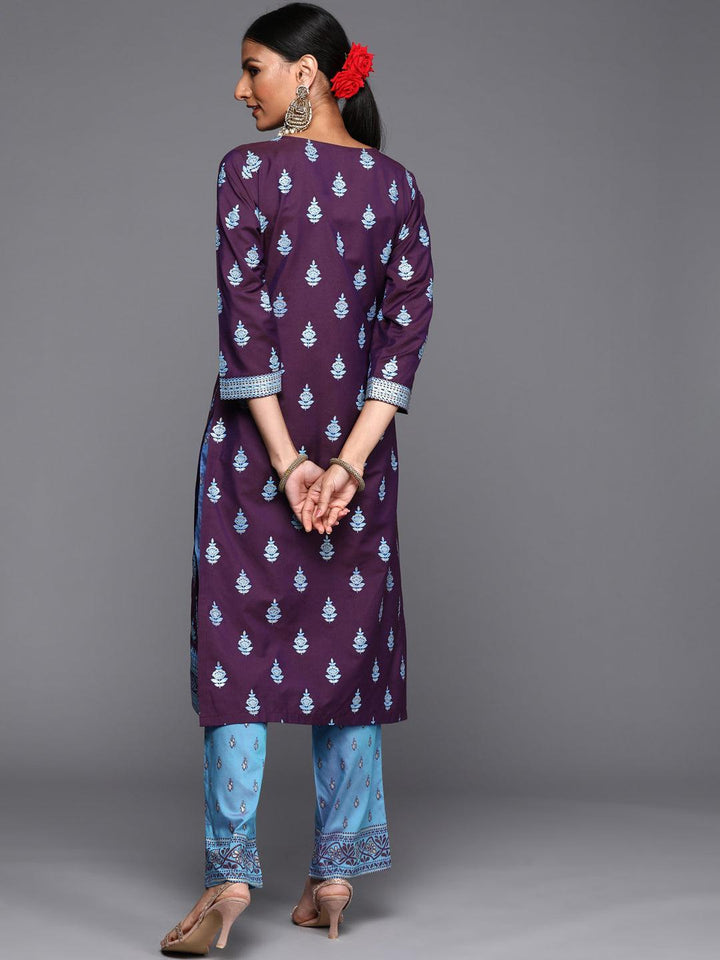 Purple Yoke Design Silk Kurta - ShopLibas